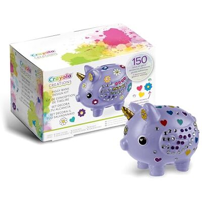CRAYOLA Creations Set Decorate Your Money Box with Stickers and Crystals, Creative Activity and Gift for Girls from 8 Years CRAYOLA Creations Set Decorate Your Money Box with Stickers and Crystals, Creative Activity and Gift for Girls from 8 Years