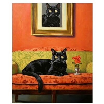 Jelmivox Black Cat Paint by Numbers Kit for Adults Beginners, 16x20 Inch DIY Acrylic Number Painting on Canvas Set, Without Frame, Vintage Black Cat Wall Decor, Stress Relief Craft Kits, Gift Idea Jelmivox Black Cat Paint by Numbers Kit for Adults Beginners, 16x20 Inch DIY Acrylic Number Painting on Canvas Set, Without Frame, Vintage Black Cat Wall Decor, Stress Relief Craft Kits, Gift Idea