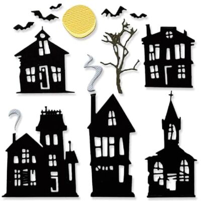 Sizzix Thinlits Die Set, Vault Ghost Town by Tim Holtz, 11 Cutting Dies Sizzix Thinlits Die Set, Vault Ghost Town by Tim Holtz, 11 Cutting Dies
