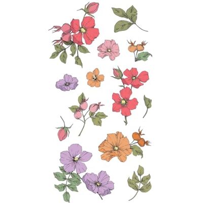 Sizzix Clear Rubber Stamp Set 13PK Wildflower Botanicals Sizzix Clear Rubber Stamp Set 13PK Wildflower Botanicals