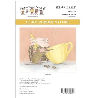 Spellbinders Brew-Tiful Day Cling Rubber Stamps from The House-Mouse Heart and Soul Collection Spellbinders Brew-Tiful Day Cling Rubber Stamps from The House-Mouse Heart and Soul Collection