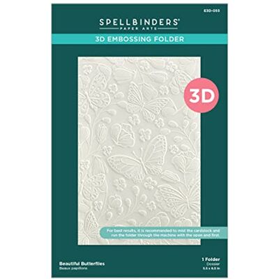 Spellbinders Beautiful Butterflies 3D Embossing Folder from The Stylish Ovals Collection, ONE Spellbinders Beautiful Butterflies 3D Embossing Folder from The Stylish Ovals Collection, ONE