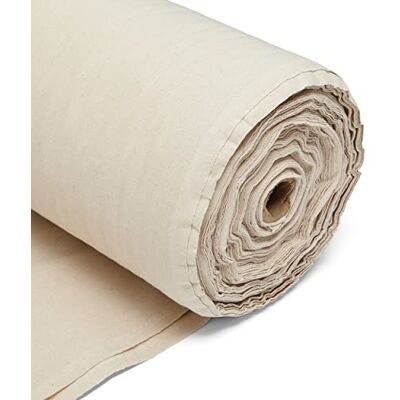 Discount Fabrics LTD DFL 100% Cotton Calico Natural Unbleached Fabric – 145GSM Medium Weight for Dressmaking Mock-ups, Toile, Pattern Testing & Crafts – 150cm (60") Wide Material by The Metre (1 Metre) Discount Fabrics LTD DFL 100% Cotton Calico Natural Unbleached Fabric – 145GSM Medium Weight for Dressmaking Mock-ups, Toile, Pattern Testing & Crafts – 150cm (60") Wide Material by The Metre (1 Metre)