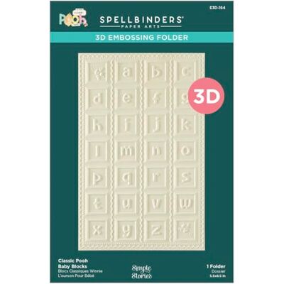 Spellbinders Classic Pooh Baby Blocks 3D Embossing Folder with Simple Stories Spellbinders Classic Pooh Baby Blocks 3D Embossing Folder with Simple Stories
