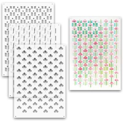 Polka Doodles Boho Perfect Poppies x 3 Emboss-Ink Layering Stencil Set wh Polka Doodles Boho Perfect Poppies x 3 Emboss-Ink Layering Stencil Set wh