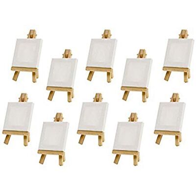 Pesfehhy 10 Sets Mini Display Easel With Canvas 8X8Cm Wedding Table Numbers Painting Hobby Painting Craft Diy Drawing Small Table Easel Gift Pesfehhy 10 Sets Mini Display Easel With Canvas 8X8Cm Wedding Table Numbers Painting Hobby Painting Craft Diy Drawing Small Table Easel Gift