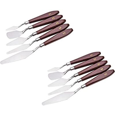 Aflytep 10PCS Baking Cake Tools Mix Spatula Stainless Steel Art Painting Spatula Aflytep 10PCS Baking Cake Tools Mix Spatula Stainless Steel Art Painting Spatula