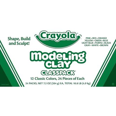 CRAYOLA Modelling Clay (228pc Classpack) 12 Colours Shape, Build & Sculpt Ideal For Classrooms & Group Activities Kids Arts & Crafts Ages 3+ CRAYOLA Modelling Clay (228pc Classpack) 12 Colours Shape, Build & Sculpt Ideal For Classrooms & Group Activities Kids Arts & Crafts Ages 3+