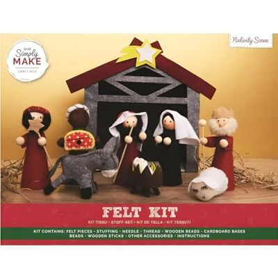 Simply Make Felt Nativity Scene Christmas Kit, Craft Accessories, Ideal for Beginner and Experienced Crafters, Great Felt Fabric Craft Set Gift, Ideal for Adult and Older Kids Simply Make Felt Nativity Scene Christmas Kit, Craft Accessories, Ideal for Beginner and Experienced Crafters, Great Felt Fabric Craft Set Gift, Ideal for Adult and Older Kids