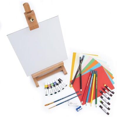 Royal & Langnickel Royal Brush Easel Art Set Small Mixed Media -inchH-inch Set 40-Piece Royal & Langnickel Royal Brush Easel Art Set Small Mixed Media -inchH-inch Set 40-Piece