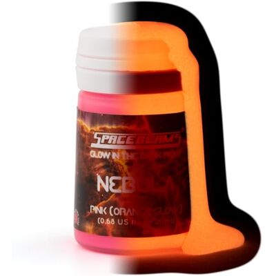 SpaceBeams Nebula Glow in the Dark Paint (20ml) Pink with Orange Glow, Non-Toxic, Water Based, by SpaceBeams Nebula Glow in the Dark Paint (20ml) Pink with Orange Glow, Non-Toxic, Water Based, by