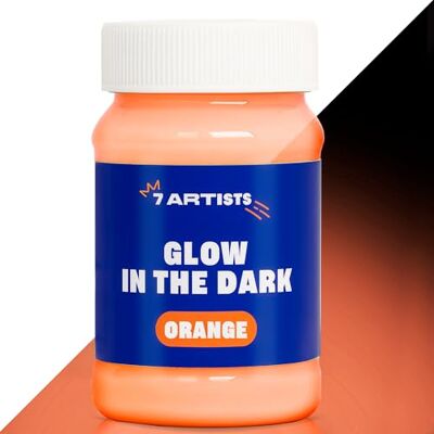 7 Artists Glow in the Dark Paint Orange 100 ml – Fluorescent Acrylic Paint with Luminous & UV Effect Waterproof After Drying for Glow Art, Crafts & Decorations 7 Artists Glow in the Dark Paint Orange 100 ml – Fluorescent Acrylic Paint with Luminous & UV Effect Waterproof After Drying for Glow Art, Crafts & Decorations