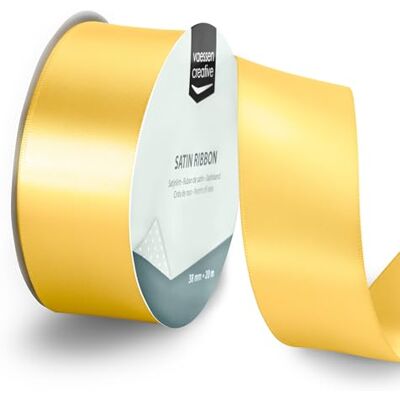 Creative Labs Satin Ribbon Yellow Gold 65.6 ft x 1.5" Thin Ribbon for Gift Wrapping and Crafting Creative Labs Satin Ribbon Yellow Gold 65.6 ft x 1.5" Thin Ribbon for Gift Wrapping and Crafting
