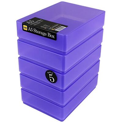 WestonBoxes A5 Colourful Storage Box with Lid, Craft and Office Storage WestonBoxes A5 Colourful Storage Box with Lid, Craft and Office Storage