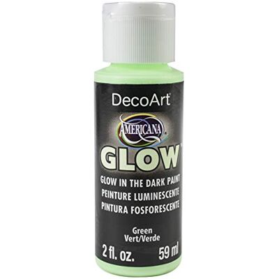 DecoArt Americana Glow in The Dark Paint 2oz-Green DecoArt Americana Glow in The Dark Paint 2oz-Green
