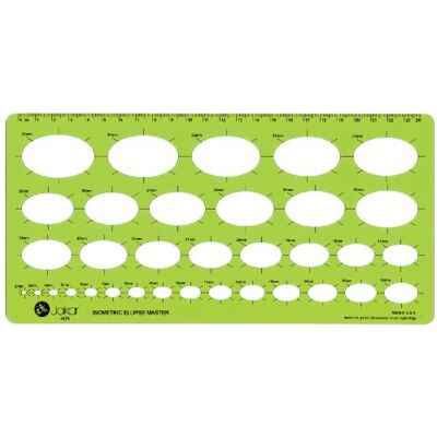 Jakar Isometric Ellipse Oval Stencil Template Art Design Drawing Aid Tool 4676 Jakar Isometric Ellipse Oval Stencil Template Art Design Drawing Aid Tool 4676