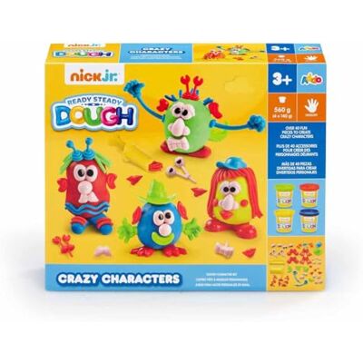 Addo Ready Steady Dough Nick Jr Crazy Characters Playset, Play Dough, Clay Toys, Moulding Arts & Craft, School Supply, Toys for Kids Addo Ready Steady Dough Nick Jr Crazy Characters Playset, Play Dough, Clay Toys, Moulding Arts & Craft, School Supply, Toys for Kids