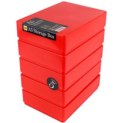 WestonBoxes A5 Colourful Storage Box with Lid, Craft and Office Storage WestonBoxes A5 Colourful Storage Box with Lid, Craft and Office Storage