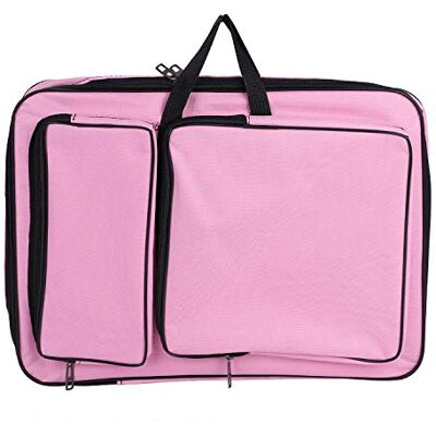 ITODA Art Portfolio Case A3 Portable Drawing Board Bag Waterproof Artwork Portfolio Carry Case Art Artist Folder Case Student Portfolio Drawing Painting Sketch Bag for Palette Paints Brushes Pencils (Pink) ITODA Art Portfolio Case A3 Portable Drawing Board Bag Waterproof Artwork Portfolio Carry Case Art Artist Folder Case Student Portfolio Drawing Painting Sketch Bag for Palette Paints Brushes Pencils (Pink)