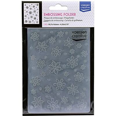 Creative Labs Embossing Folder, Snowflake 5,7x4,25x0,19 inches, 1 Unit, for Christmas Cards, Holiday Decoration and Paper Crafts Creative Labs Embossing Folder, Snowflake 5,7x4,25x0,19 inches, 1 Unit, for Christmas Cards, Holiday Decoration and Paper Crafts