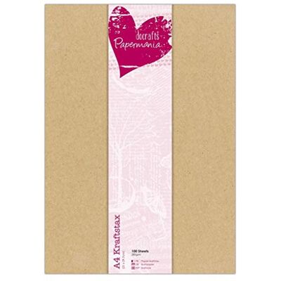 Papermania A4 280gsm Heavy-Duty Kraftstax Pack of 100 Sheets Papermania A4 280gsm Heavy-Duty Kraftstax Pack of 100 Sheets