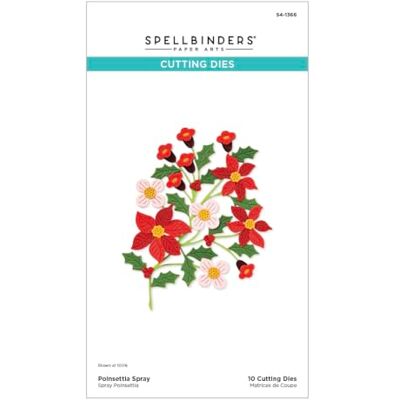 Spellbinders S4-1366 Poinsettia Spray Etched Dies from The Home for The Holidays Collection Spellbinders S4-1366 Poinsettia Spray Etched Dies from The Home for The Holidays Collection