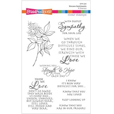 Spellbinders STP-225 Sincere Sentiments Clear Stamp Set from the All the Sentiments Collection by Stampendous Spellbinders STP-225 Sincere Sentiments Clear Stamp Set from the All the Sentiments Collection by Stampendous