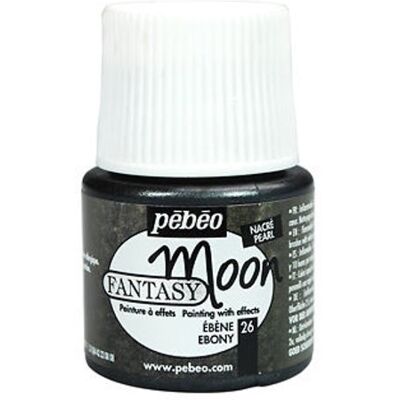 PEBEO Fantasy Moon Multi Surface Craft Paint 45ml Pots (Ebony) PEBEO Fantasy Moon Multi Surface Craft Paint 45ml Pots (Ebony)