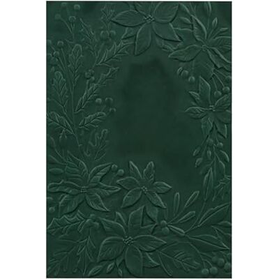 Briartw 3D Embossing Folder for Card Making Christmas Holly Poinsettia Clear Plastic Texture Fades Embossing Folder Template for Scrapbooking and Other Paper Craft Album Stamps Briartw 3D Embossing Folder for Card Making Christmas Holly Poinsettia Clear Plastic Texture Fades Embossing Folder Template for Scrapbooking and Other Paper Craft Album Stamps