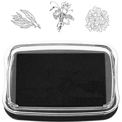 Fatiya Ink Pads for Stamping, Permanent Fabric Ink Pad, Craft Fingerprints Ink Pad, DIY Washable Stamp Ink Pad for Paper Wood Crafting (Black) Fatiya Ink Pads for Stamping, Permanent Fabric Ink Pad, Craft Fingerprints Ink Pad, DIY Washable Stamp Ink Pad for Paper Wood Crafting (Black)