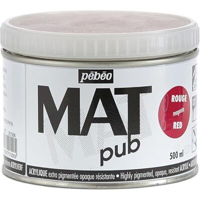 PEBEO Mat Pub 500ml Red Magenta PEBEO Mat Pub 500ml Red Magenta
