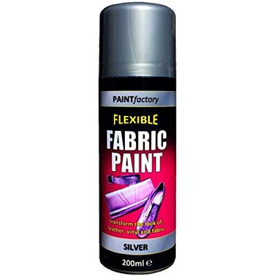 Diva Group Flexible Fabric Spray Paint Silver 200ml for Leather Vinyl and Fabric Diva Group Flexible Fabric Spray Paint Silver 200ml for Leather Vinyl and Fabric