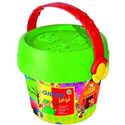 GIOTTO be-bè Kids Farm Modelling Dough Bucket Set 8 Dough Rolls, Assorted Colours, Dough Animal Tools, For School & Home GIOTTO be-bè Kids Farm Modelling Dough Bucket Set 8 Dough Rolls, Assorted Colours, Dough Animal Tools, For School & Home