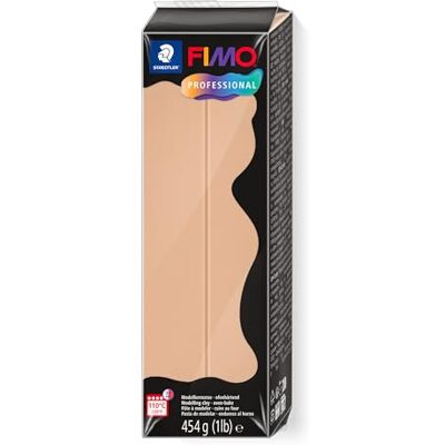 STAEDTLER Polymer Modelling Clay FIMO Professional Oven Bake Clay Sand 454g Block, 8041-45 STAEDTLER Polymer Modelling Clay FIMO Professional Oven Bake Clay Sand 454g Block, 8041-45
