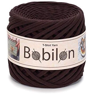 Bobilon Cotton T-Shirt Yarn, 110 Yards / 100 Meters, Hot Chocolate Color, 5-7 mm Thickness, Ribbon, Perfect Skein for Jersey, Home Decor Bobilon Cotton T-Shirt Yarn, 110 Yards / 100 Meters, Hot Chocolate Color, 5-7 mm Thickness, Ribbon, Perfect Skein for Jersey, Home Decor