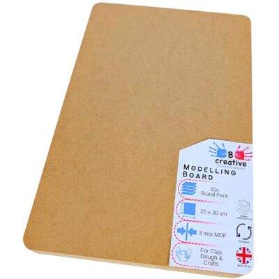 Creative Labs Wooden Playdough Boards Pack of 10 – Clay Modelling Board 20cm x 30cm Smooth sanded surface, 20cm x 30cm each, wipe clean, protects tables from cuts stains and glue, stacks flat for storage Creative Labs Wooden Playdough Boards Pack of 10 – Clay Modelling Board 20cm x 30cm Smooth sanded surface, 20cm x 30cm each, wipe clean, protects tables from cuts stains and glue, stacks flat for storage