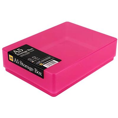 WestonBoxes A5 Colourful Storage Box with Lid, Craft and Office Storage WestonBoxes A5 Colourful Storage Box with Lid, Craft and Office Storage