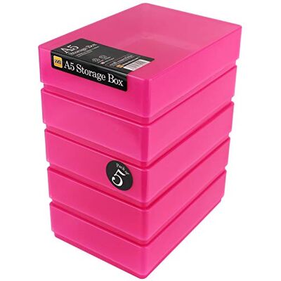 WestonBoxes A5 Colourful Storage Box with Lid, Craft and Office Storage WestonBoxes A5 Colourful Storage Box with Lid, Craft and Office Storage
