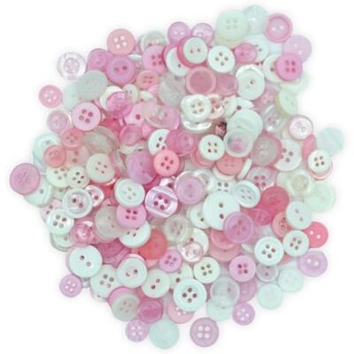 celloexpress Pink & White Tiny Buttons (Pack of 250g) Mixed Colours Small Sizes Mini Crafts Sewing Card Embellishments celloexpress Pink & White Tiny Buttons (Pack of 250g) Mixed Colours Small Sizes Mini Crafts Sewing Card Embellishments
