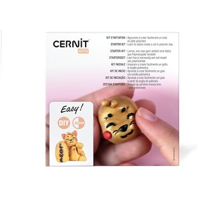 Cernit CEKIT003C A Starter kit 'cat' Figure with Selection of Polymer Clay and Tools DIY Modelling Creative Art Accessory Manufactured in Belgium Cernit CEKIT003C A Starter kit 'cat' Figure with Selection of Polymer Clay and Tools DIY Modelling Creative Art Accessory Manufactured in Belgium