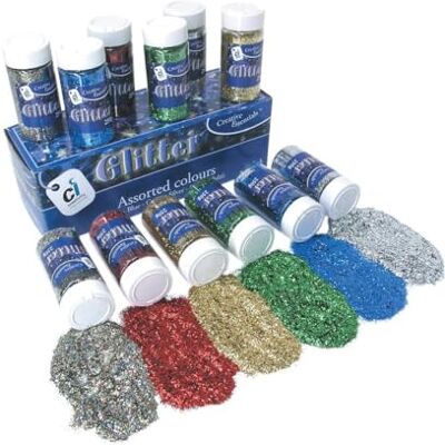 scola Glitter Super Value Pack, 6 Colours, 250g Bottles, School Supplies, Art and Crafts Projects, Children's Craft Projects, For Kids scola Glitter Super Value Pack, 6 Colours, 250g Bottles, School Supplies, Art and Crafts Projects, Children's Craft Projects, For Kids