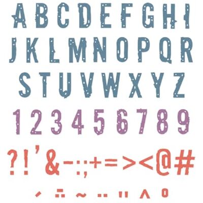 Sizzix Thinlits Die Set, Typography by Seth Apter, 43 Cutting Dies, Silver Sizzix Thinlits Die Set, Typography by Seth Apter, 43 Cutting Dies, Silver