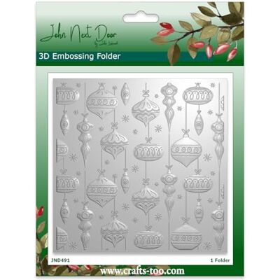 Crafts Too John Next Door 3D Embossing Folder Retro Baubles Crafts Too John Next Door 3D Embossing Folder Retro Baubles