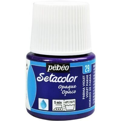 PEBEO Setacolor Fabric Paint 45ml Bottles Opaque Colour Range NEW (Parma Violet) PEBEO Setacolor Fabric Paint 45ml Bottles Opaque Colour Range NEW (Parma Violet)