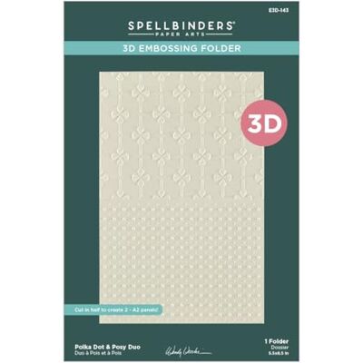 Spellbinders Polka Dot & Posy Duo 3D Embossing Folder from the Tabbed Classics Collection by Wendy Vecchi Spellbinders Polka Dot & Posy Duo 3D Embossing Folder from the Tabbed Classics Collection by Wendy Vecchi