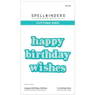 Spellbinders S3-514 Happy Birthday Wishes Etched Dies from The Out and About Collection Spellbinders S3-514 Happy Birthday Wishes Etched Dies from The Out and About Collection
