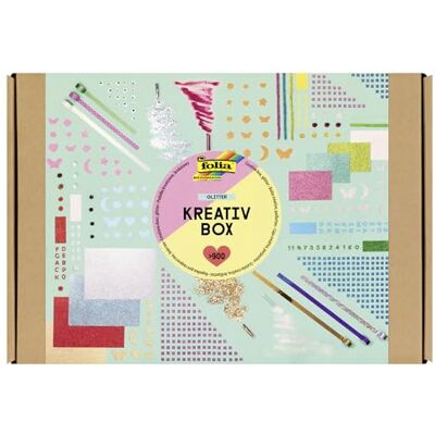 Folia 937 Creative Box Glitter Mix, Over 900 Pieces, Glittery, Colourful Material Mix for Imaginative and Creative Crafts, Decorating and Decorating Folia 937 Creative Box Glitter Mix, Over 900 Pieces, Glittery, Colourful Material Mix for Imaginative and Creative Crafts, Decorating and Decorating