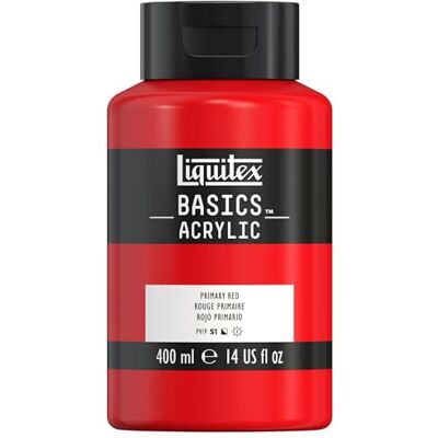 Liquitex Basics Acrylic Paint, Primary Red, 400 ml Bottle Liquitex Basics Acrylic Paint, Primary Red, 400 ml Bottle
