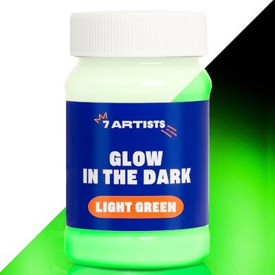 7 Artists Glow in the Dark Paint Light Green 100 ml – Fluorescent Acrylic Paint with Luminous & UV Effect Waterproof After Drying for Glow Art, Crafts & Decorations 7 Artists Glow in the Dark Paint Light Green 100 ml – Fluorescent Acrylic Paint with Luminous & UV Effect Waterproof After Drying for Glow Art, Crafts & Decorations