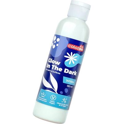 colozoo Glow in the Dark White Colour Acrylic Paint 180ml Neon Glow with UV Light colozoo Glow in the Dark White Colour Acrylic Paint 180ml Neon Glow with UV Light